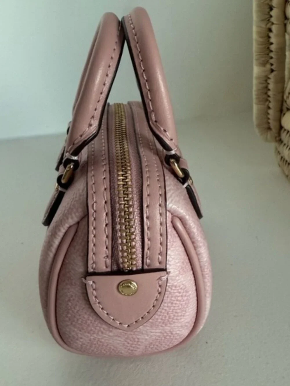 Coach Signature Mini Rowan Charm in Powder Pink - Picture 4 of 5